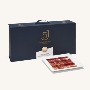 Cinco Jotas (5J) Gift box of hand-carved whole ham (jamón) pata negra acorn-fed 100% Ibérico - Jabugo