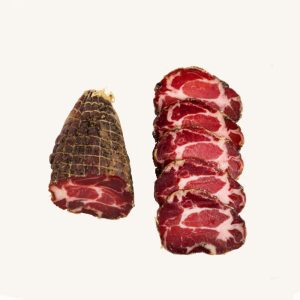 Mayoral (La Pirenaica) Lomo cabecero a la pimienta (head neck cured loin with pepper) - from Huesca - piece approx 1.1 kg