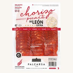 Chorizo from Leon picante (spicy and smoked) extra, pre-sliced 100 gr