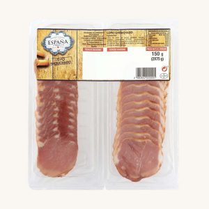 España e Hijos Lomo embuchado (cured loin), from Toledo, pre-sliced 2 x 75 gr BB
