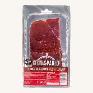 Cecinas Pablo Cecina de vacuno (cured slightly smoked beef), from Leon, pre-sliced in half-slices 100 gr