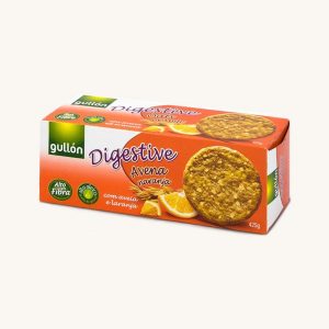 Digestive oats and orange biscuits, box