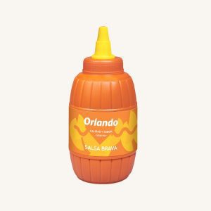 Orlando Salsa Brava sauce, ideal for patatas bravas (hot potatoes), classic barrel format