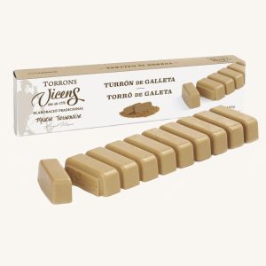 Torrons Vicens Cookie Nougat (turrón : torró de Galleta), case 300g