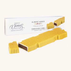 Torrons Vicens Honey with lemon nougat - Albert Adrià natura (turrón : torró de miel con limón ), case 300g