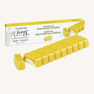 Torrons Vicens Lemon Textures Nougat (turrón : torró de texturas de limón), case 300g