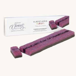 Torrons Vicens Raspberry nougat - Albert Adrià natura (turrón : torró de frambuesa), case 300g