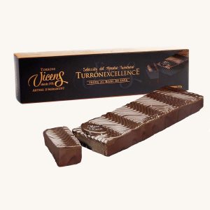 Torrons Vicens Truffle with Marc de cava liqueur nougat (turrón : torró de trufa al Marc de Cava), Excellence line, case 300g