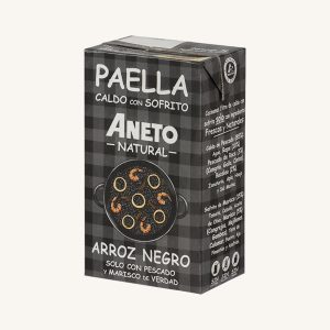 Aneto Cooking base for squid ink rice : black rice paella (caldo con sofrito para paella de arroz negro), tetra brik 1 Litre main