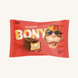 Bony sponge cake filled with cocoa coating filled with cream, pack of 3, 156 g