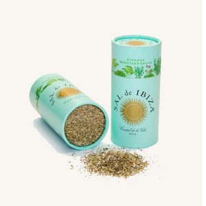 Sal de Ibiza Sea salt granitos with Mediterranean herbs, from Ibiza, container 55g