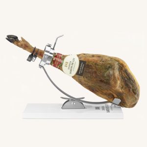 Acorn-fed 100% Ibérico ham (jamón), black label - pata negra, DOP Dehesa de Extremadura, full-leg