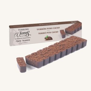 Vicens Torrons Pure Cocoa nougat (turrón : torró de puro cacao), case 300 g