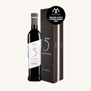 5 elementos Gran Selección Cornicabra EVOO olive oil, DOP Montes de Toledo, with premium case