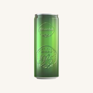 Alhambra Reserva 1925, pilsner-style beer, from Granada, can