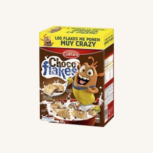 Choco Flakes Original, crispy biscuits filled with cereal and chocolate chips, box