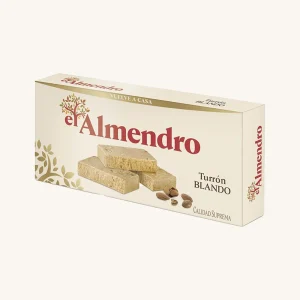 El Almendro Traditional Creamy Soft Almond Nougat (Turrón Blando), box