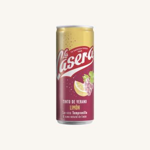 La Casera Tinto de Verano Limón (soda with light red Tempranillo wine and lemon), from Madrid, can