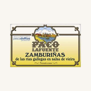 Smalls scallops in king scallop sauce from the galician estuaries (Zamburiñas de las Rías Gallegas), can