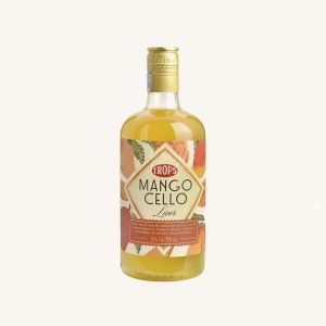 Trops artisan Mangocello, mango liqueur (licor de mango), from Andalusia, bottle